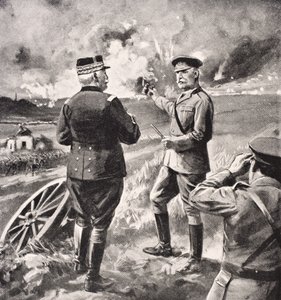 Lord Kitchener y el General Joffre en el Frente Occidental, 1915, de 